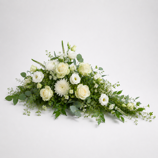 Hvid Båredekoration | Begravelsesblomster