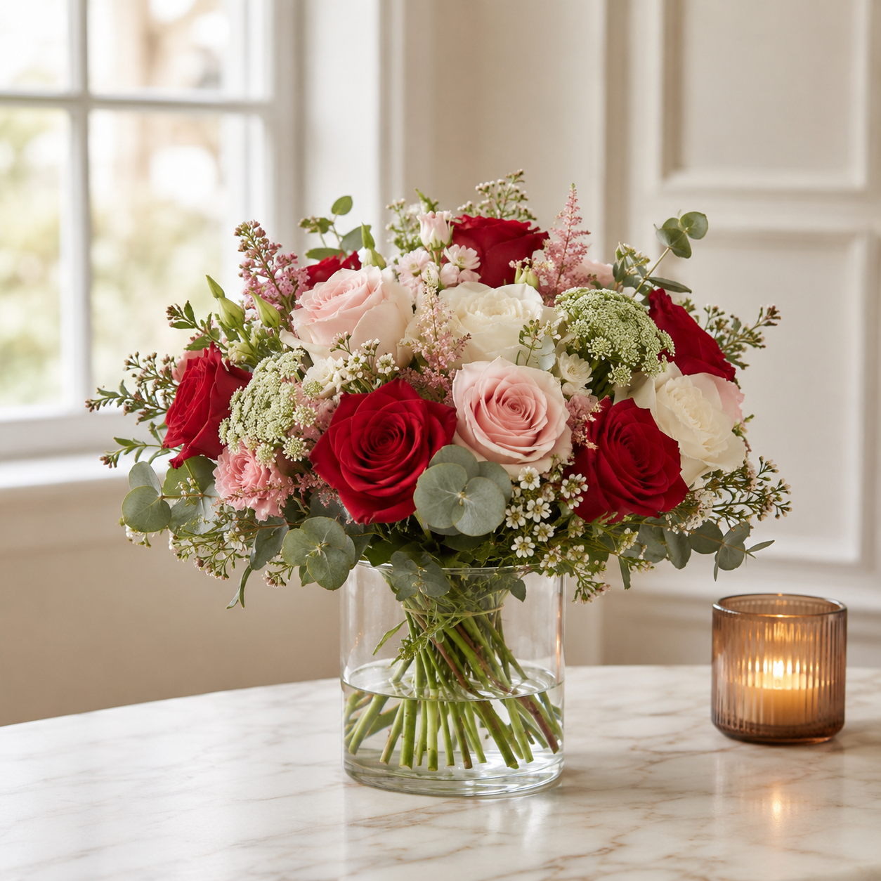 Romantisk harmoni buket | Send romantiske blomster