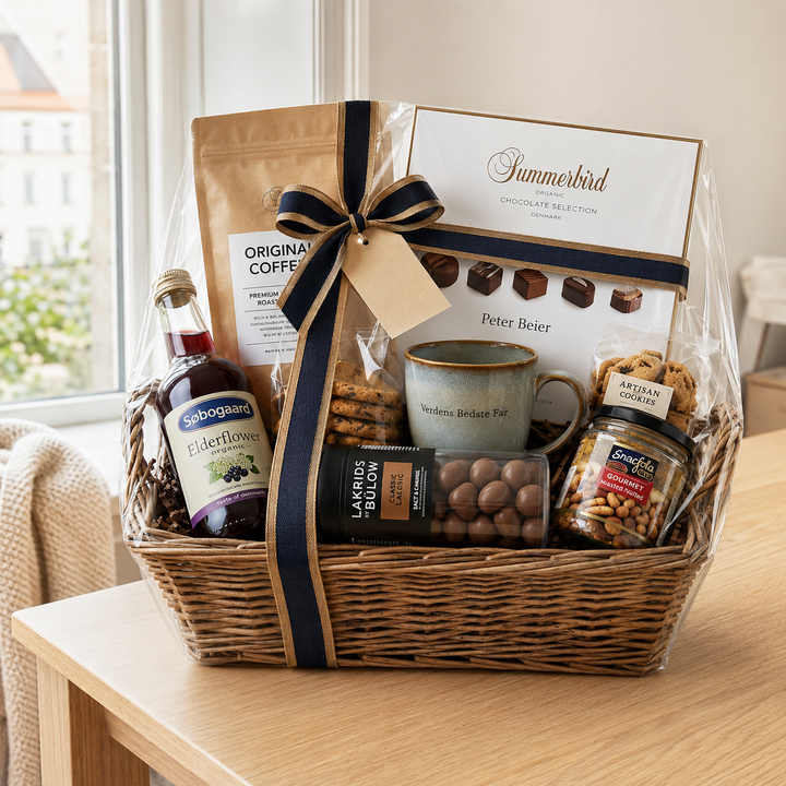 Kaffe & chokolade gavekurv til far