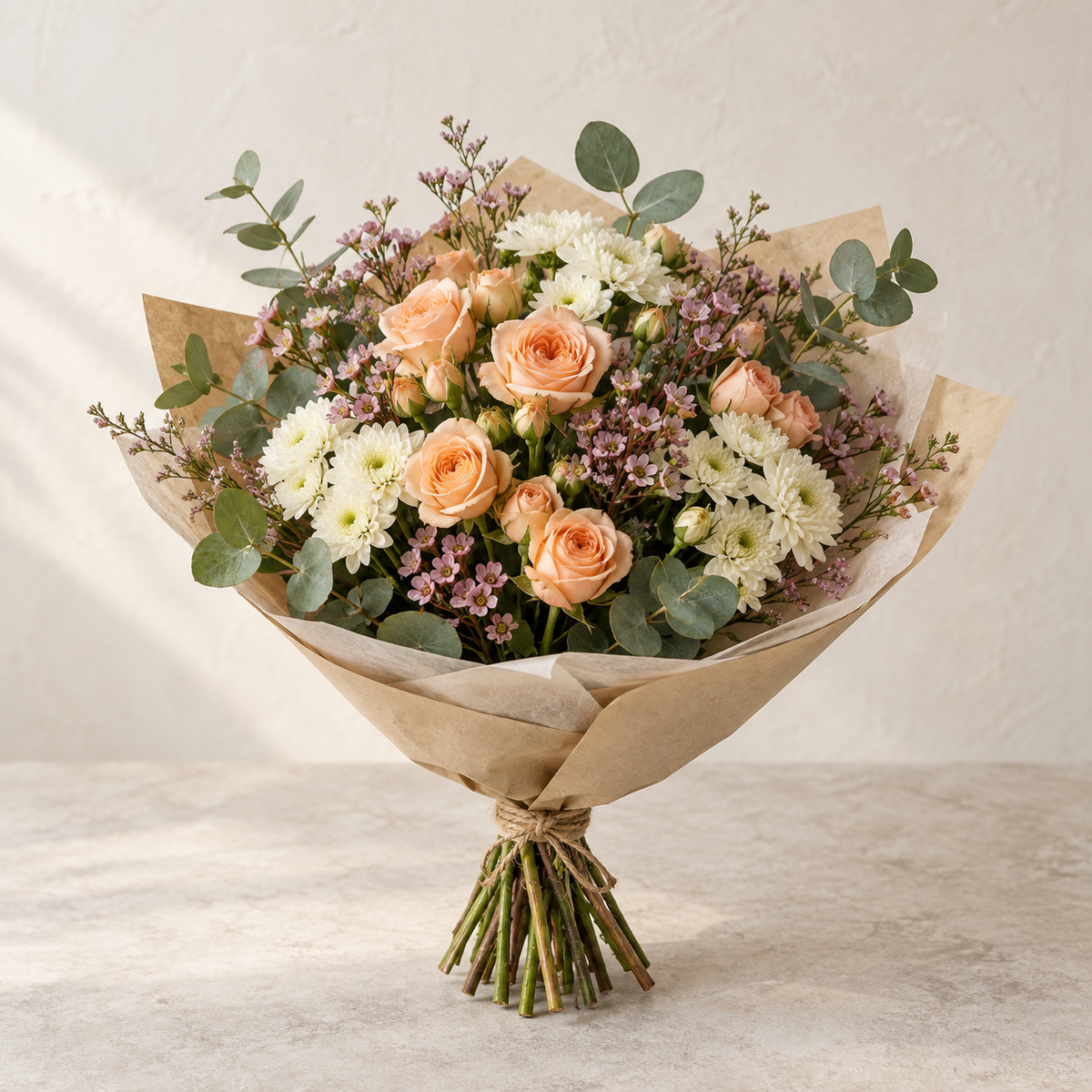 September Garden Bouquet — illustrative design; seasonal flowers may vary