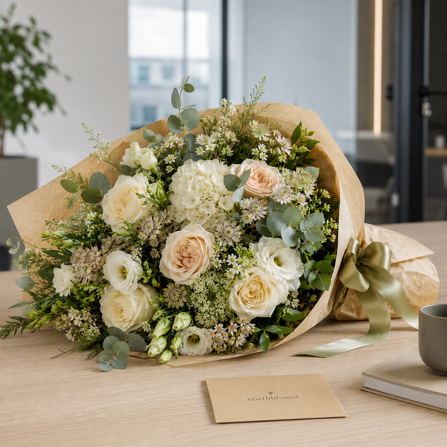 Firmagave buketter med et professionelt udtryk