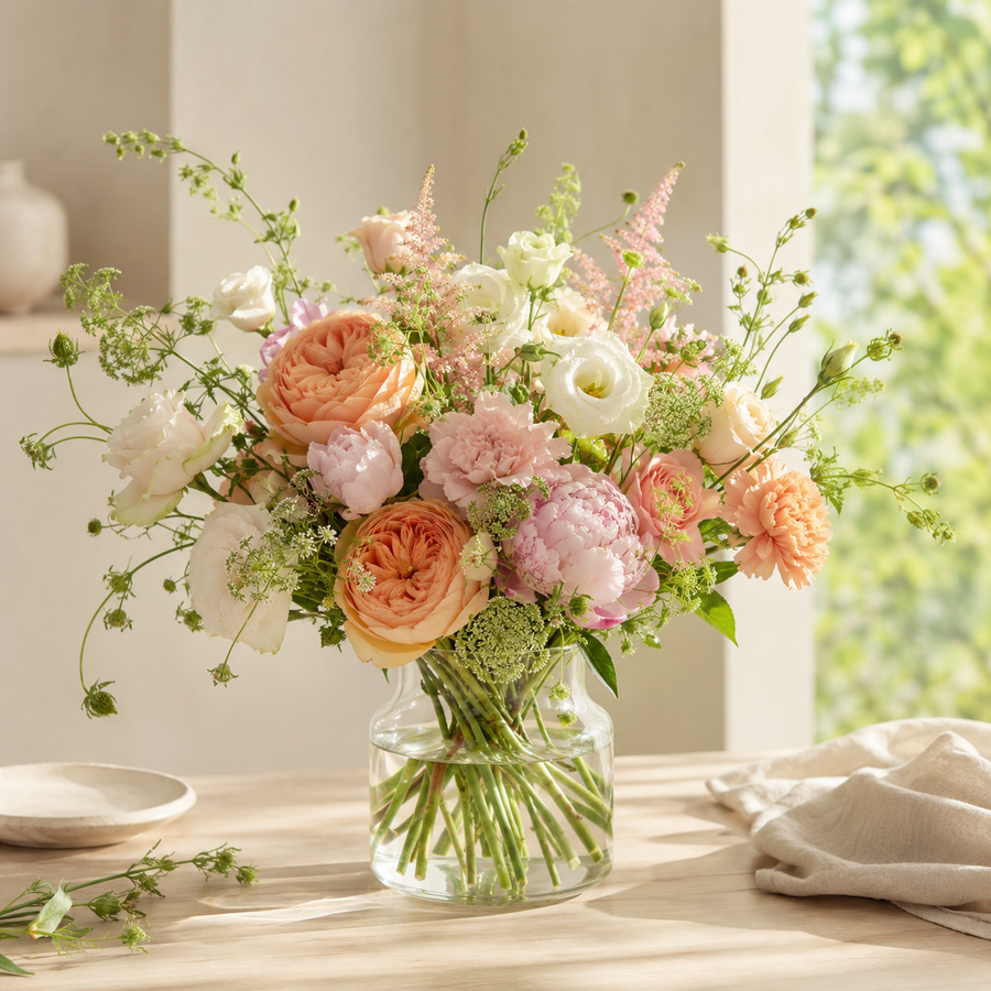 Sommerbuketter med friske sæsonblomster