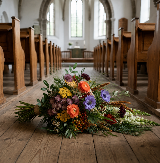 Farverige begravelsesblomster | Kondolenceblomster