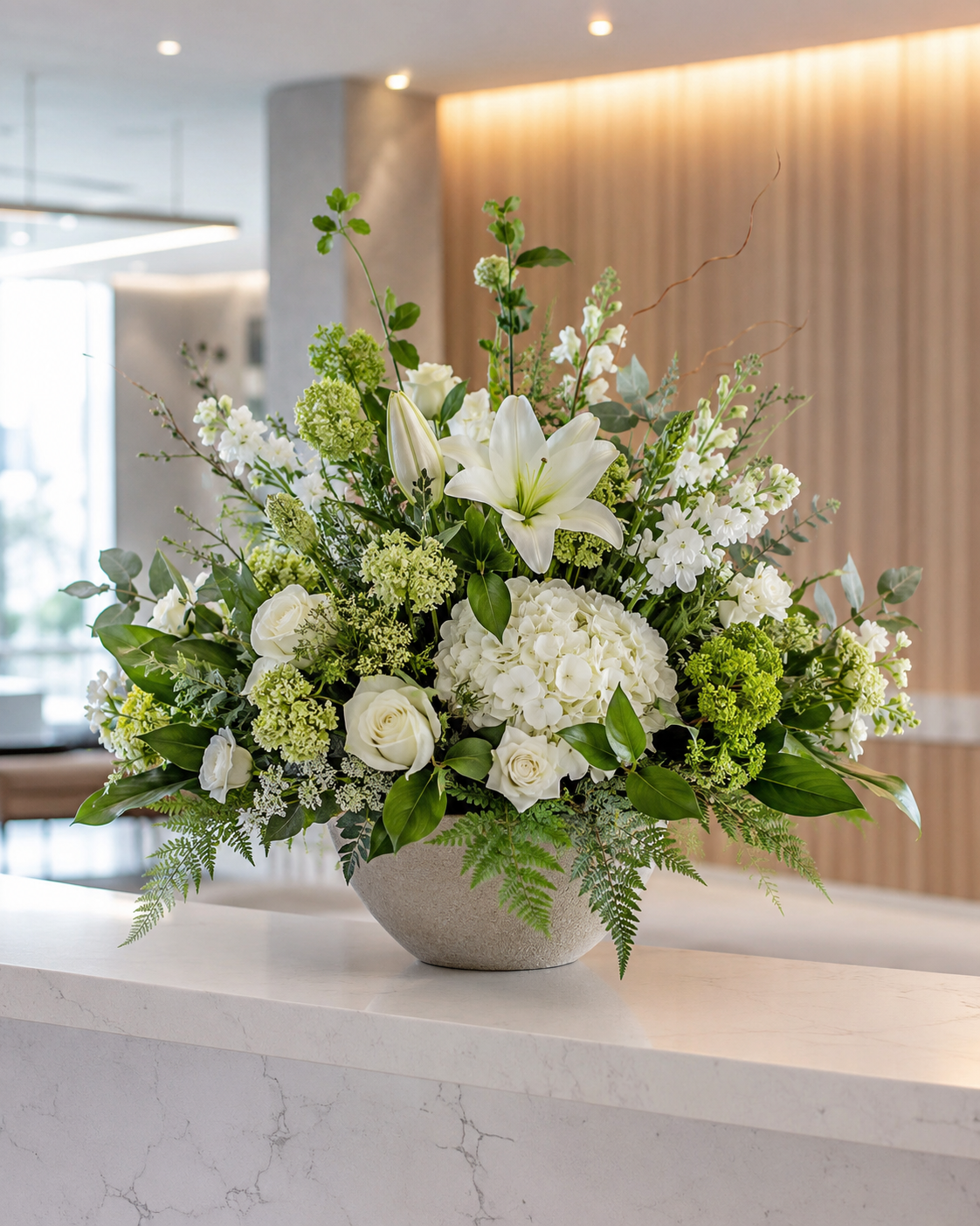 Corporate Reception Flower Arrangement | Fresh Office Flowers