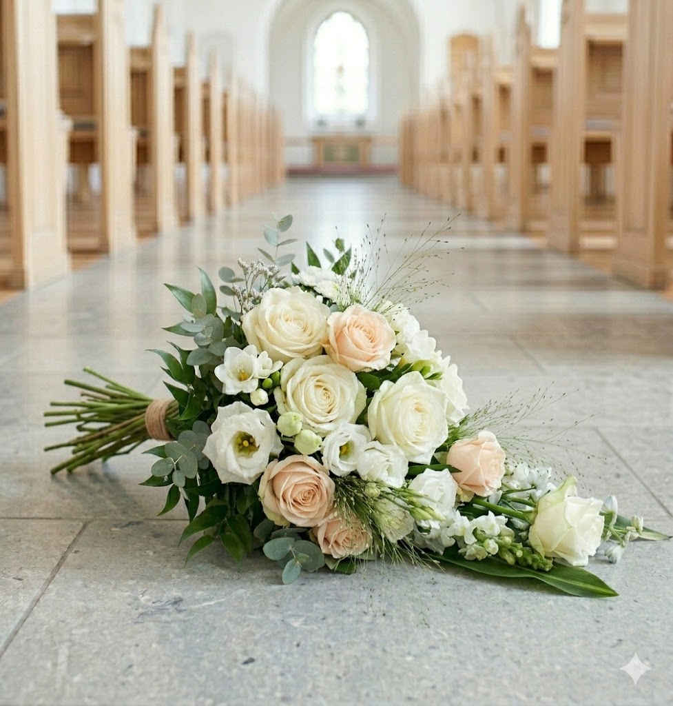 Begravelsesblomster med roser | Kondolenceblomster