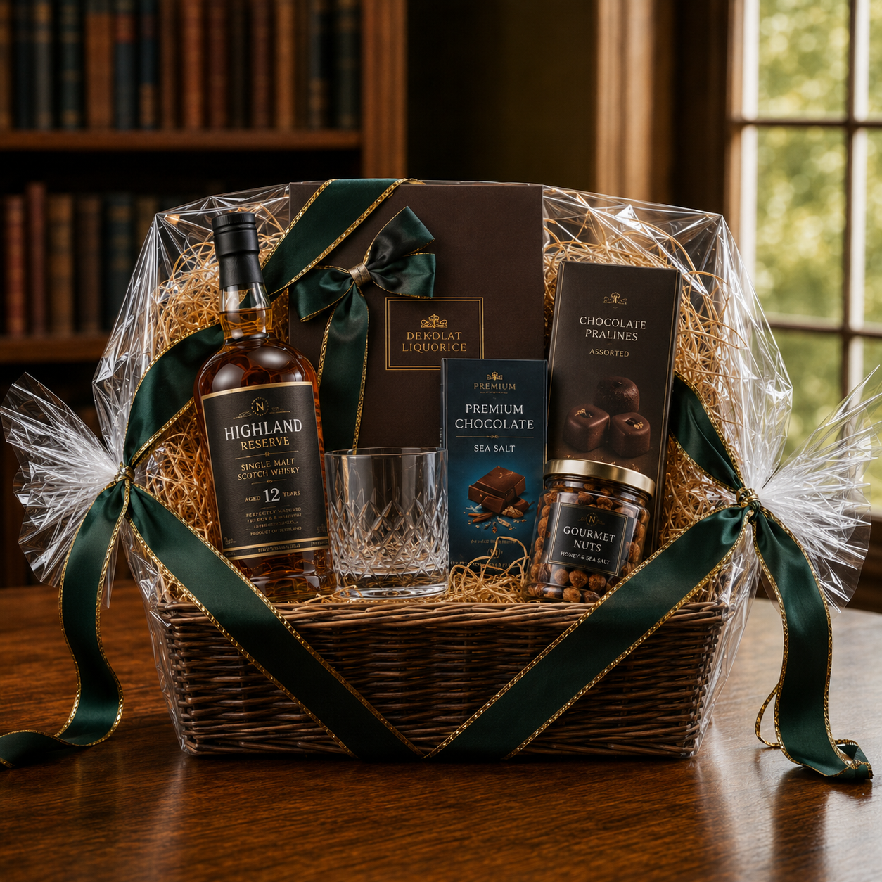 Whisky & chokolade gavekurv 18+