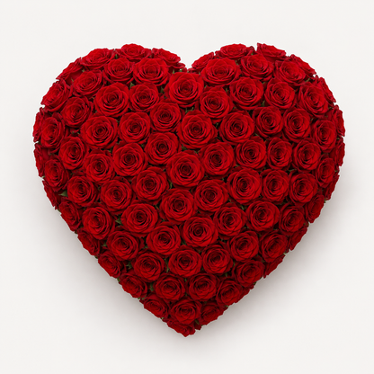 Luxury Rose Heart Funeral Tribute