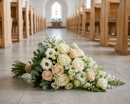 Begravelsesblomster med roser | Kondolenceblomster