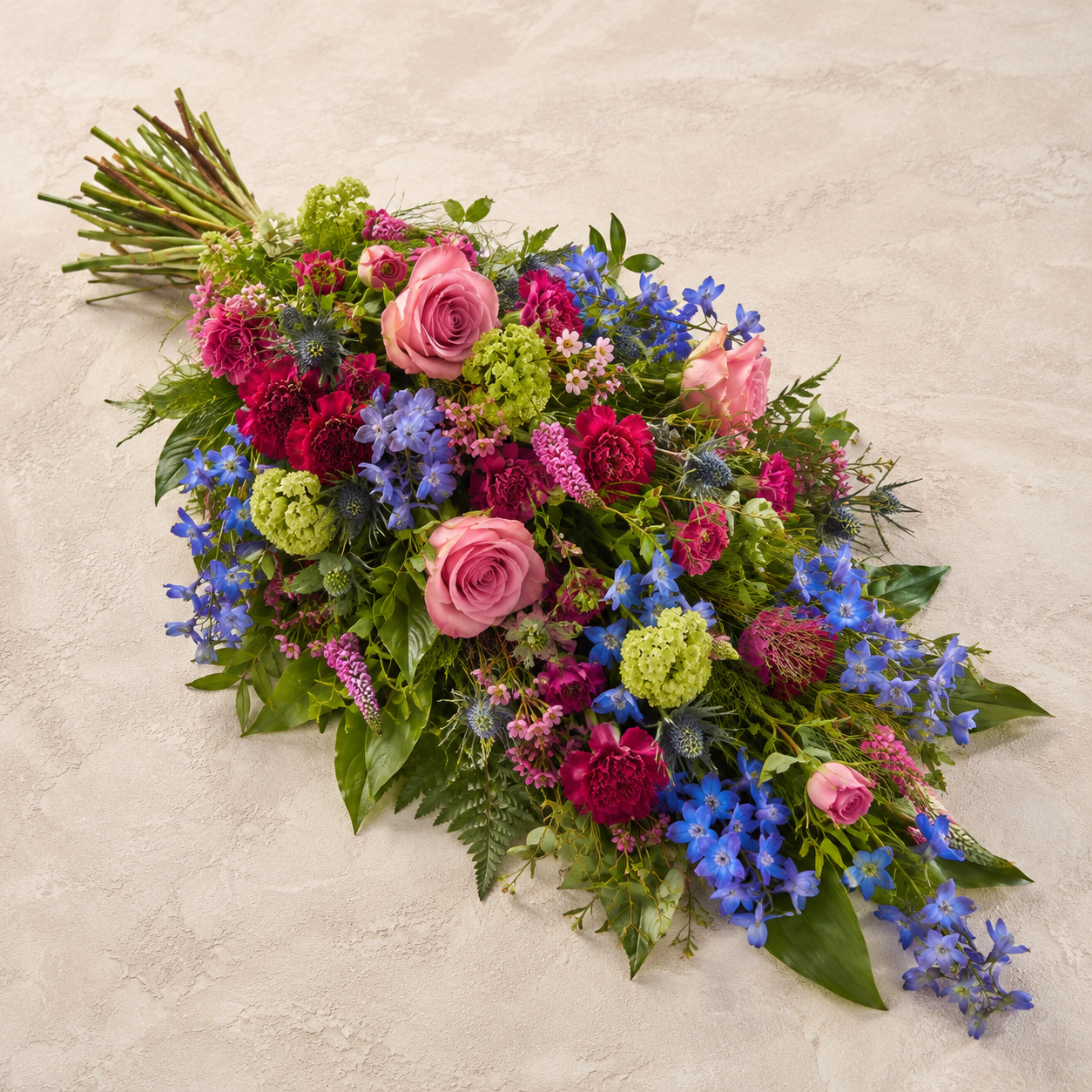 Colourful Funeral Sheaf | Bright Memorial Bouquet Denmark