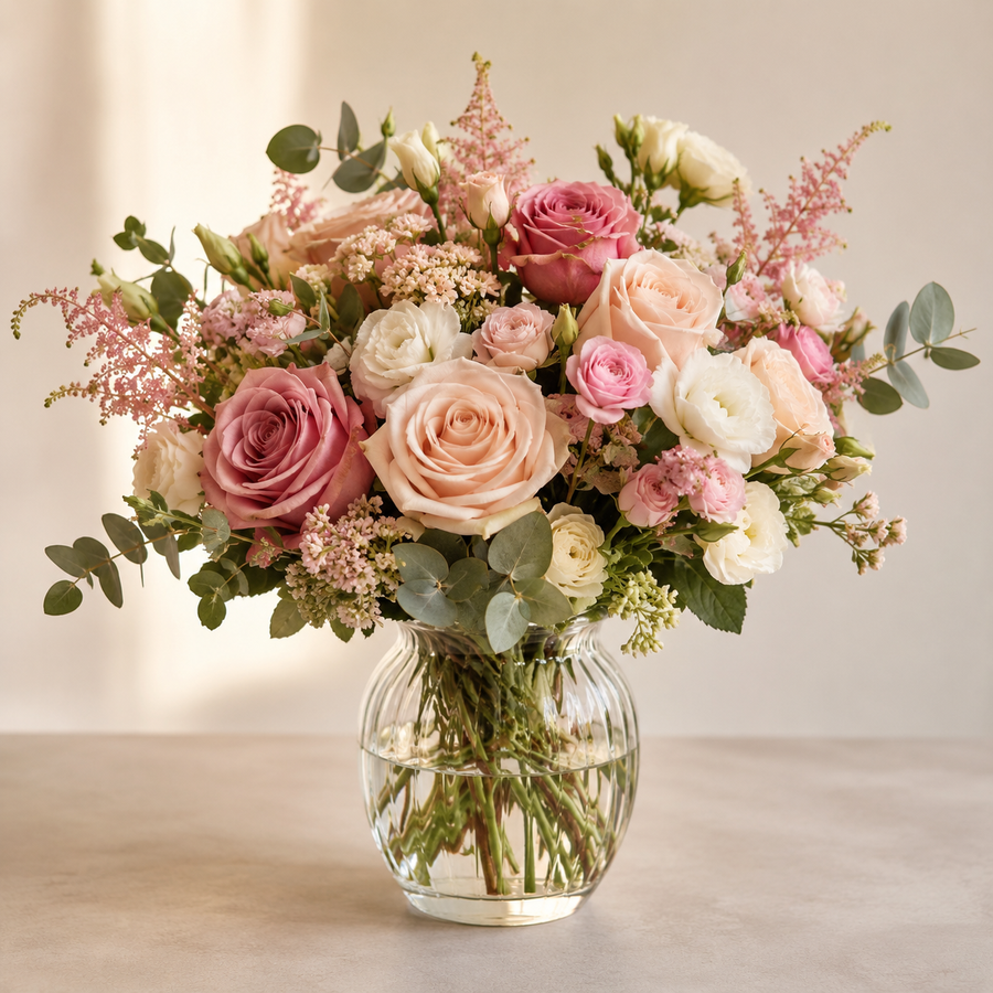 Blomster til Hustru | Elegant Romantisk Buket Danmark