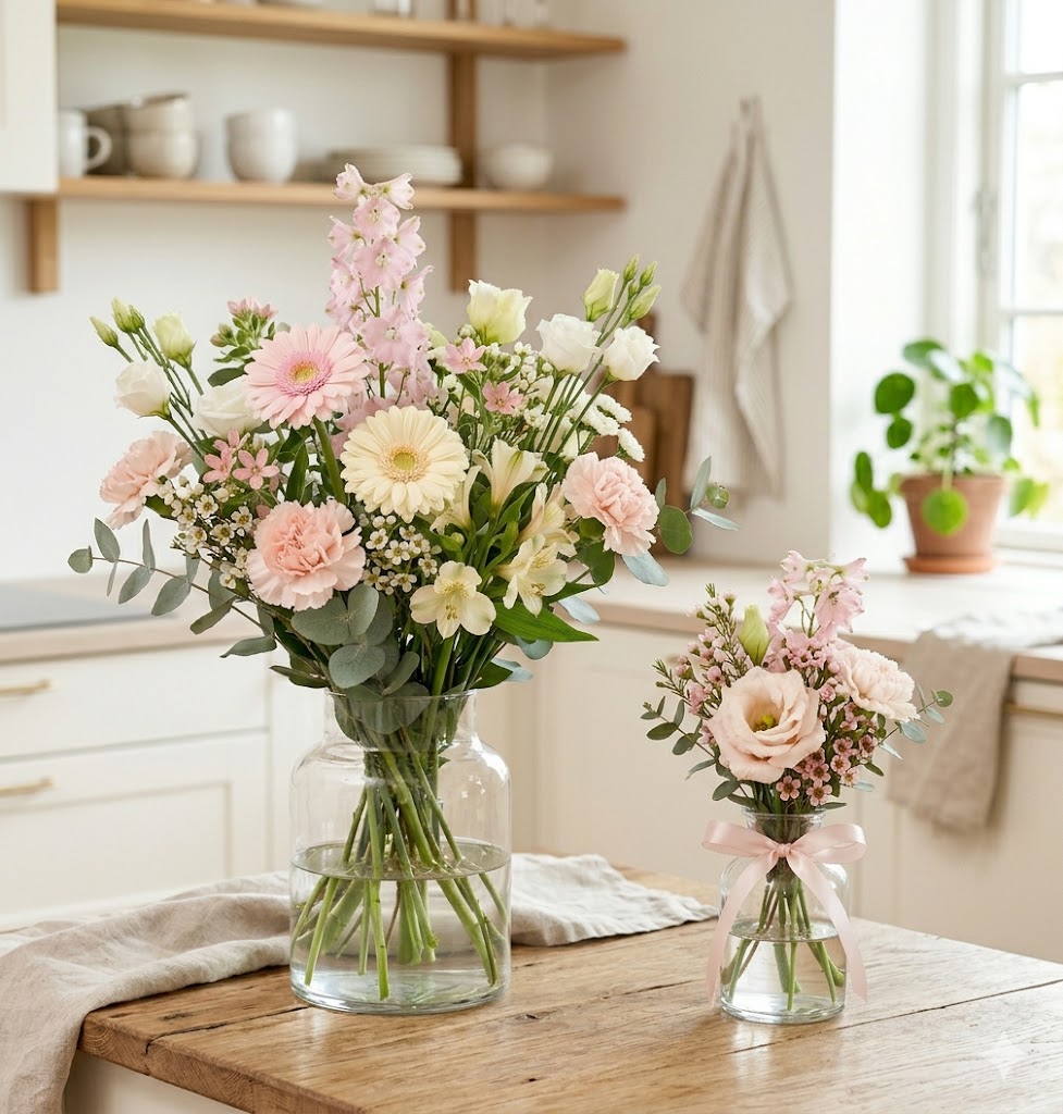 Mor & baby buket | Blomster til ny mor og baby