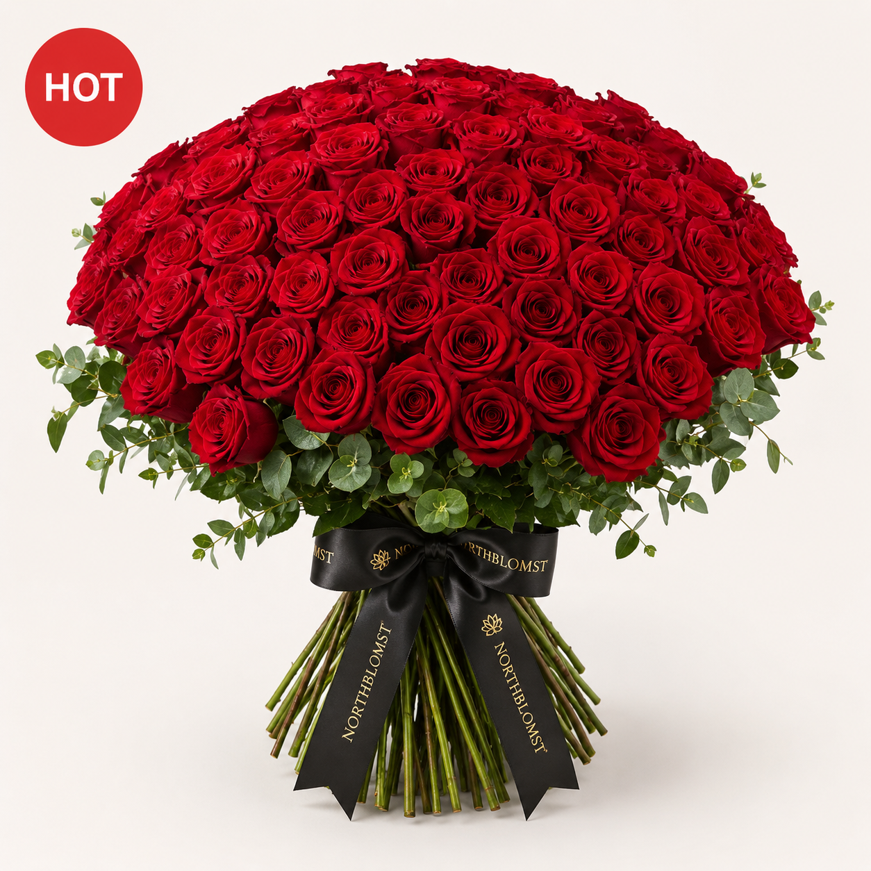 100 Red Roses Luxury Bouquet | Premium Rose Delivery