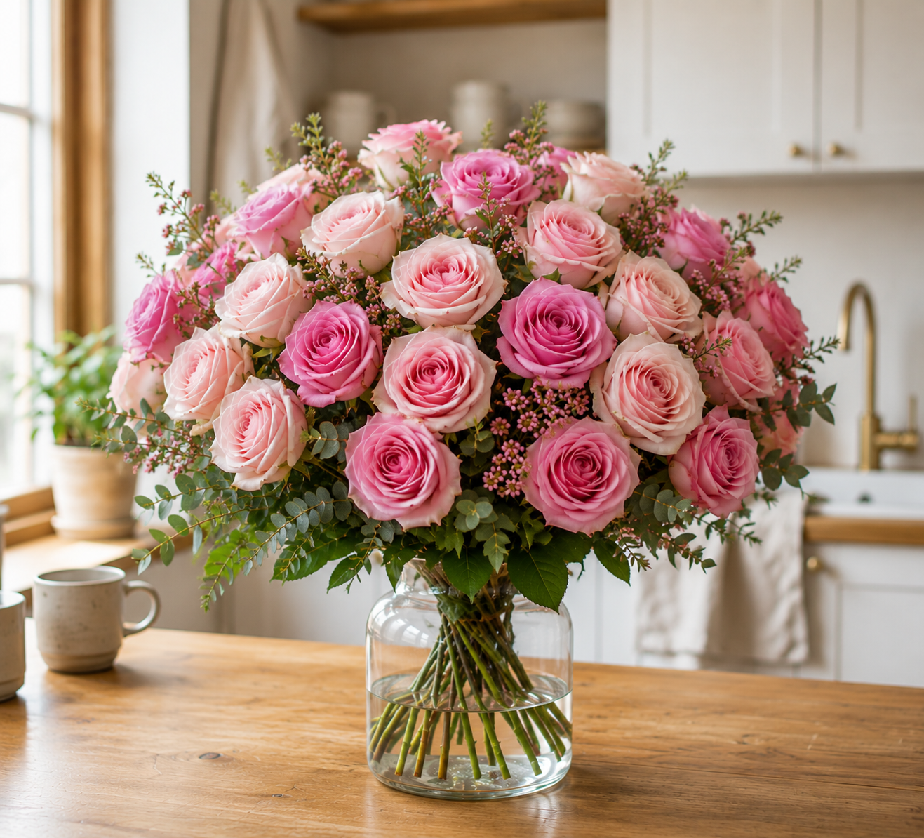 Rosa rosebuket | Send rosa roser