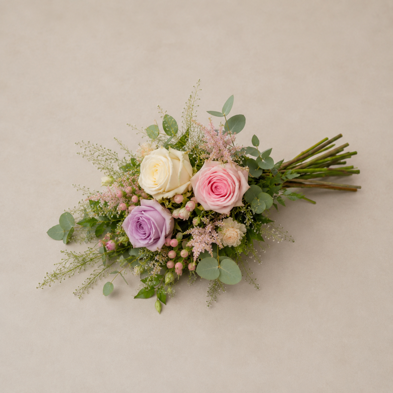 Pastel Rose Bårebuket | Blød Mindebuket Danmark