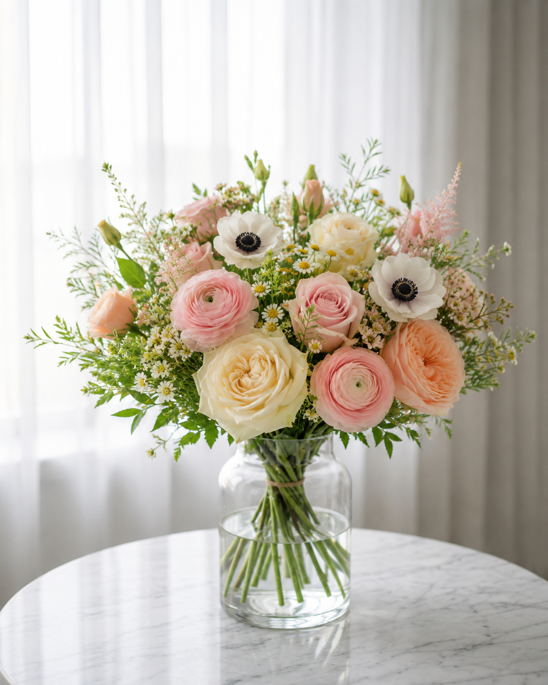 Lys buket | Send friske blomster i Danmark