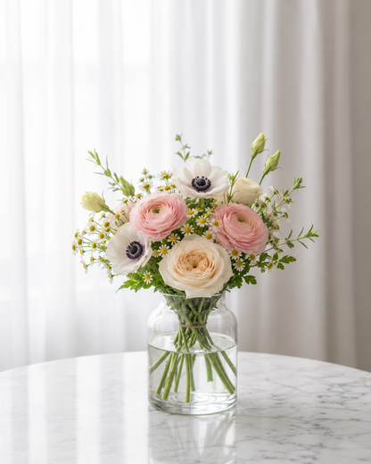 Lys buket | Send friske blomster i Danmark