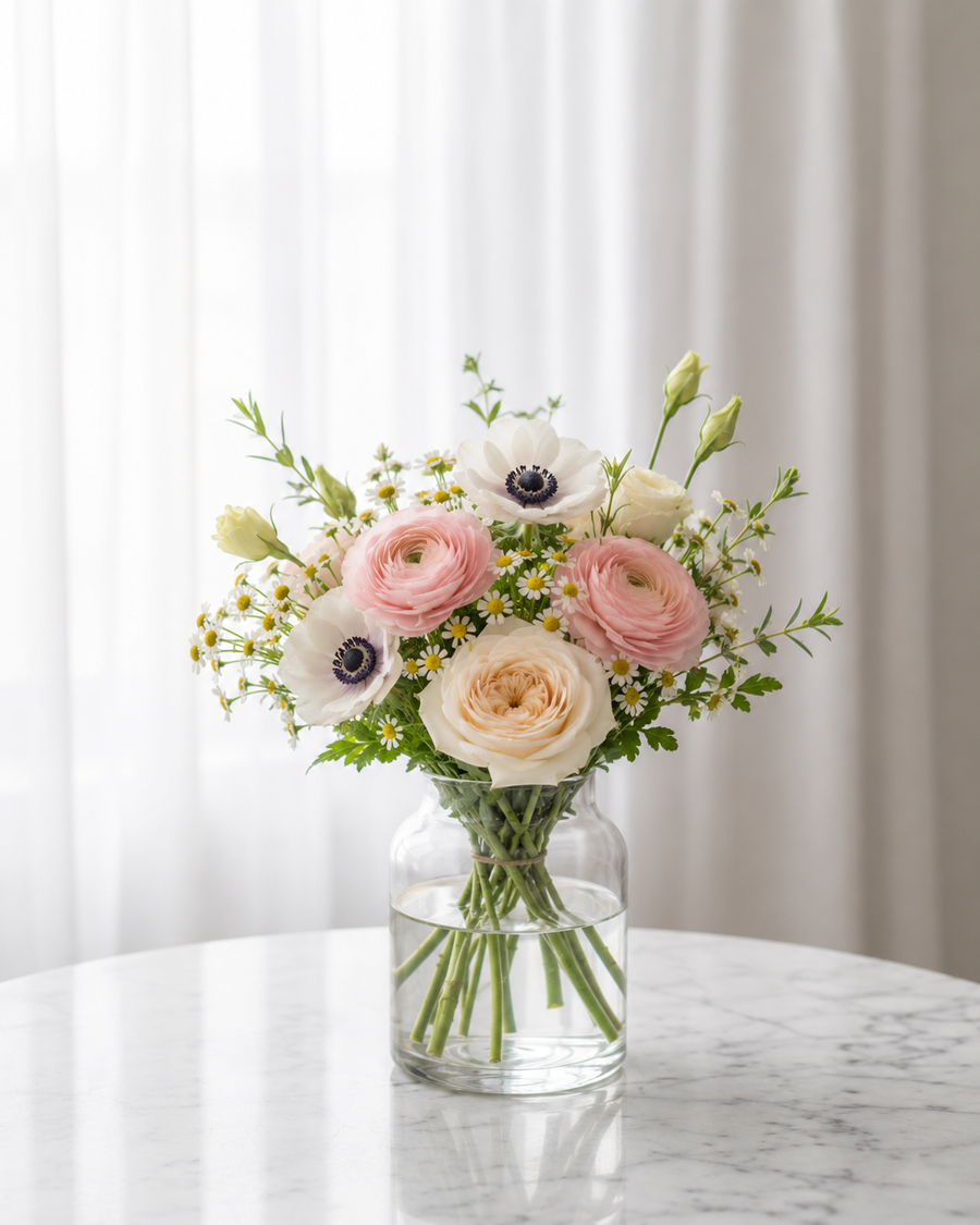 Lys buket | Send friske blomster i Danmark