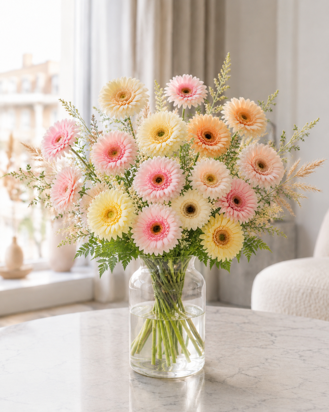 Farverig gerbera buket | Send glade blomster i Danmark