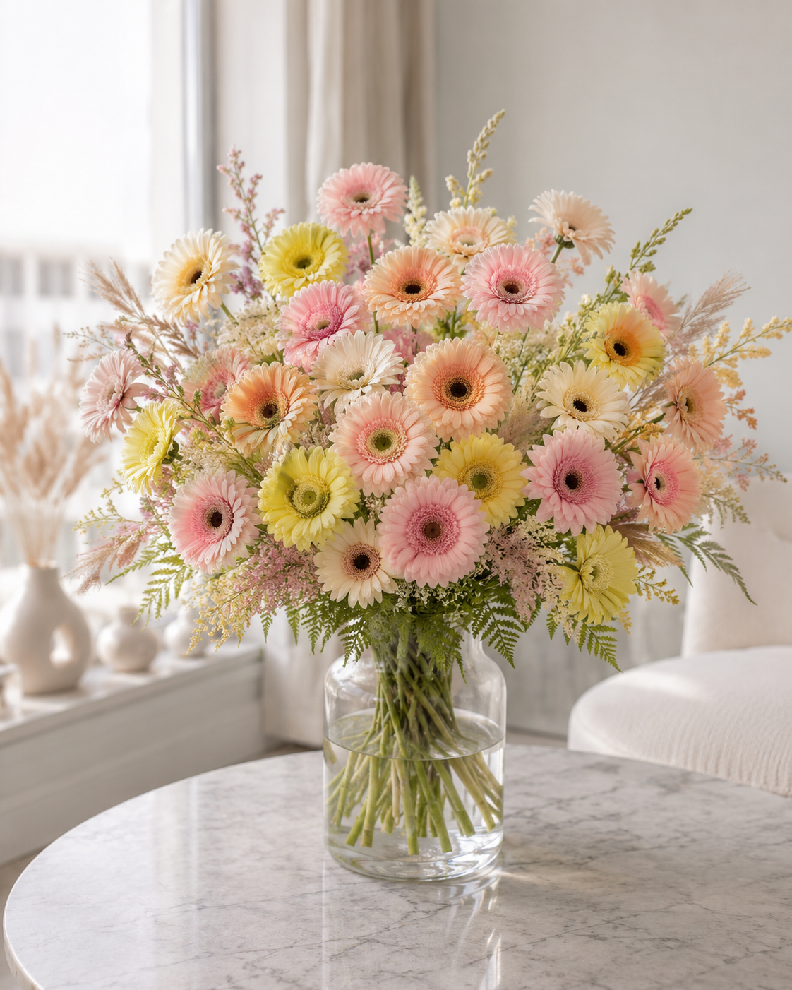 Farverig gerbera buket | Send glade blomster i Danmark