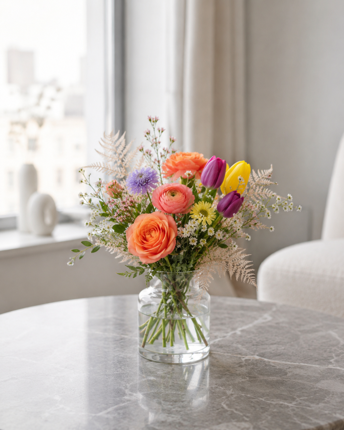 Farverig fødselsdagsbuket | Send blomster til fødselsdag