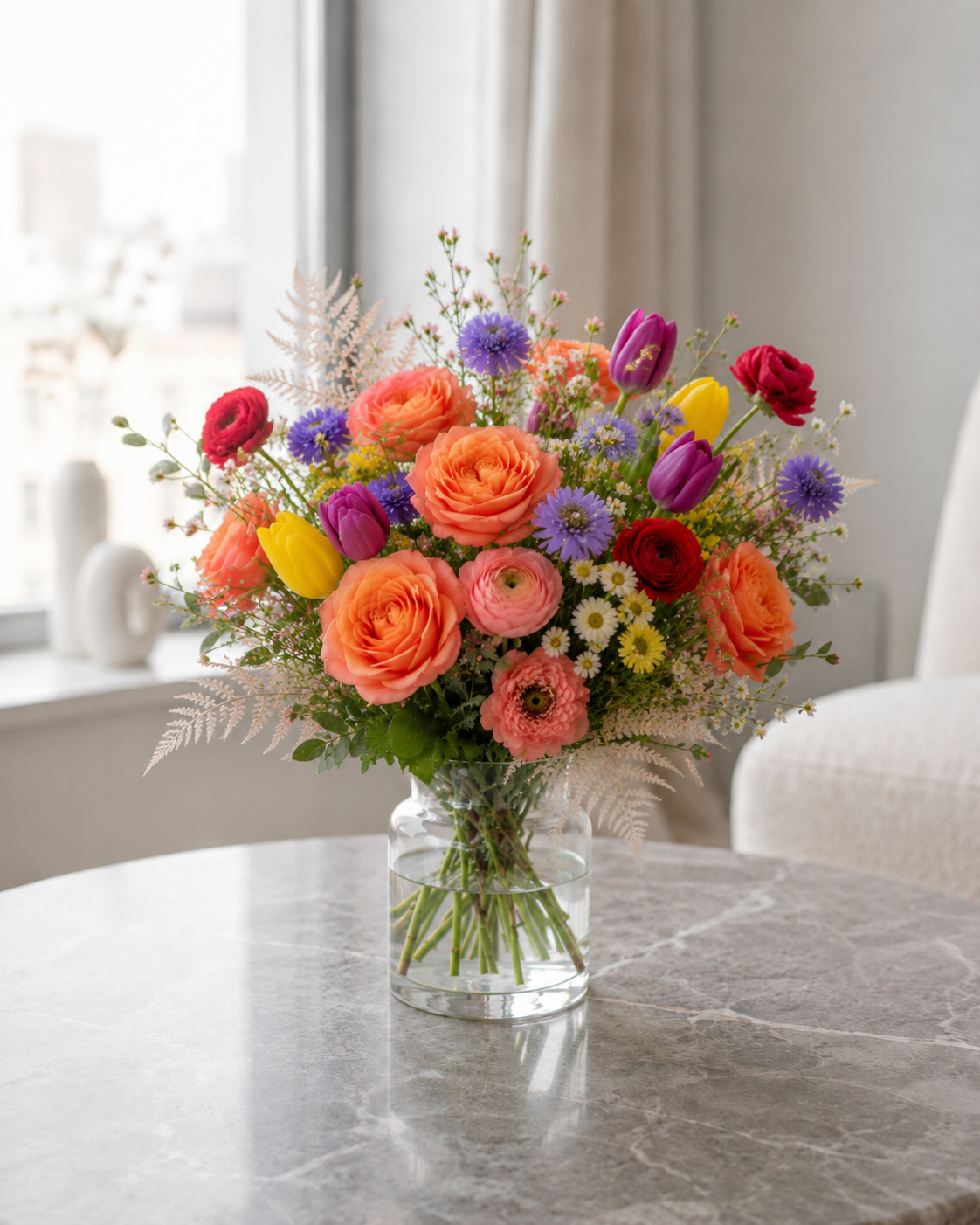 Farverig fødselsdagsbuket | Send blomster til fødselsdag