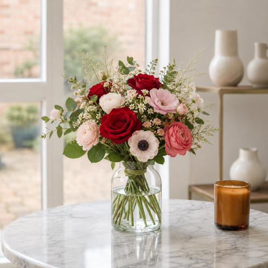 Romantisk harmoni buket | Send romantiske blomster