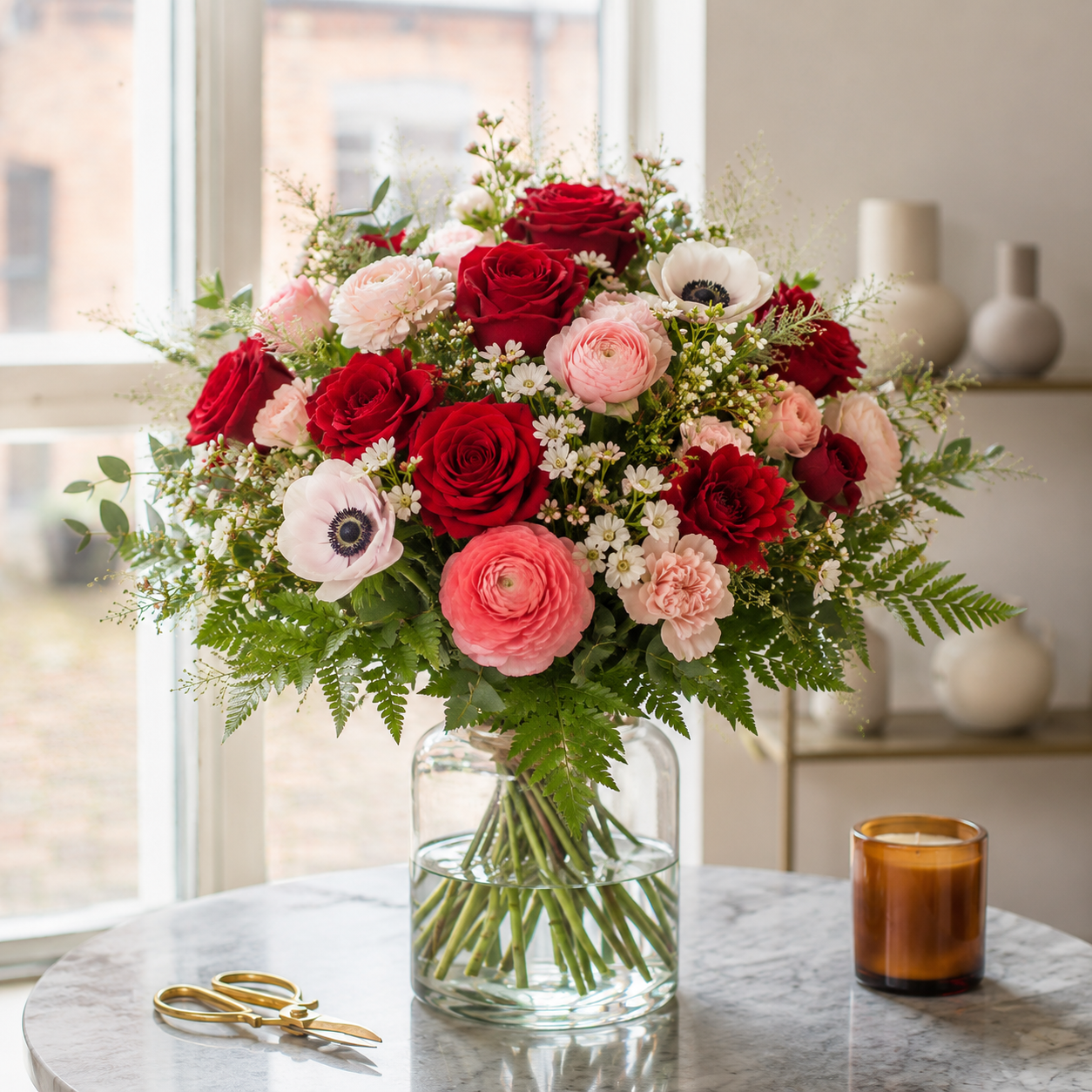 Romantisk harmoni buket | Send romantiske blomster