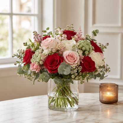 Romantisk harmoni buket | Send romantiske blomster