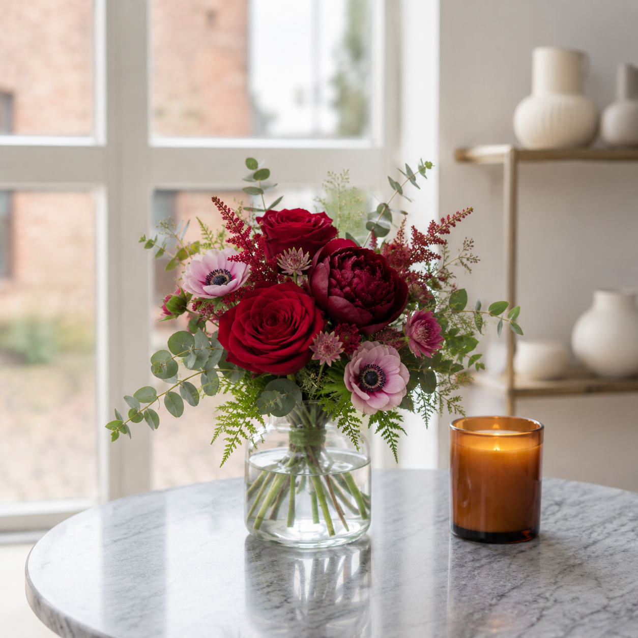 Luksus romantisk buket | Send romantiske blomster