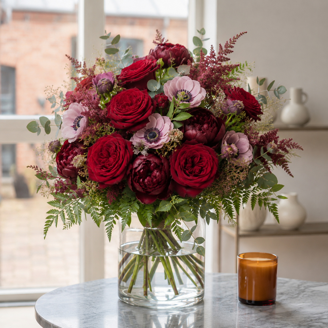 Luksus romantisk buket | Send romantiske blomster