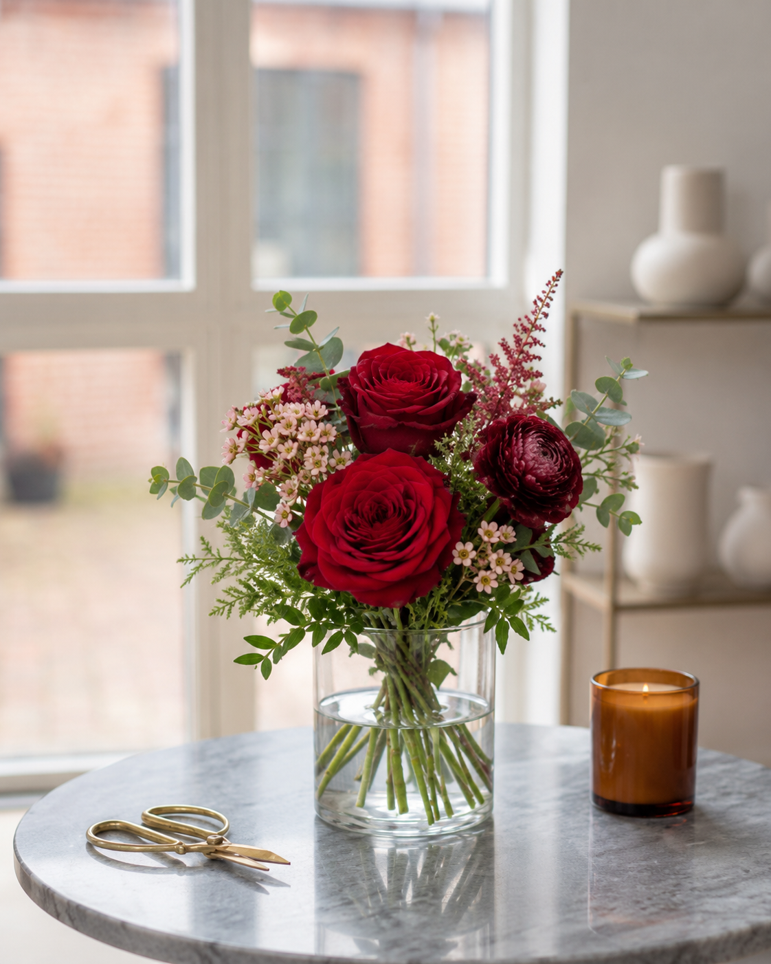 Årsdagsbuket med roser | Send romantiske blomster