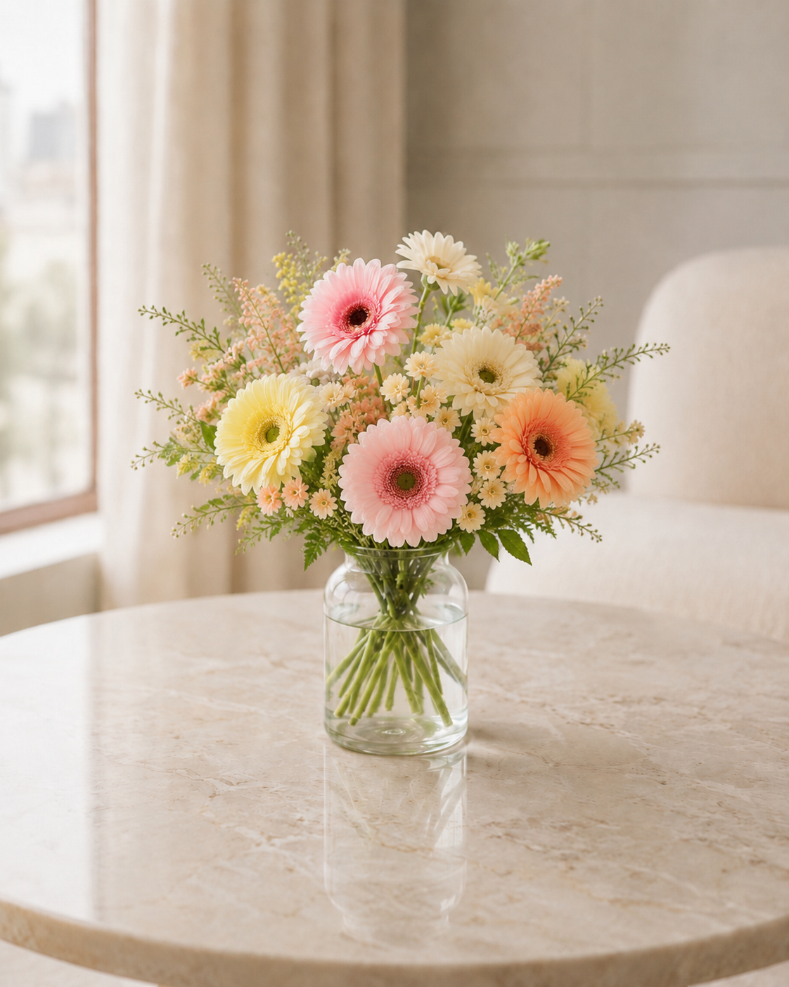 Farverig gerbera buket | Send glade blomster i Danmark