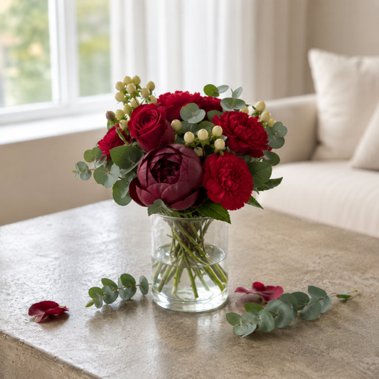 Pæonsæson buket | Send sæsonblomster i Danmark
