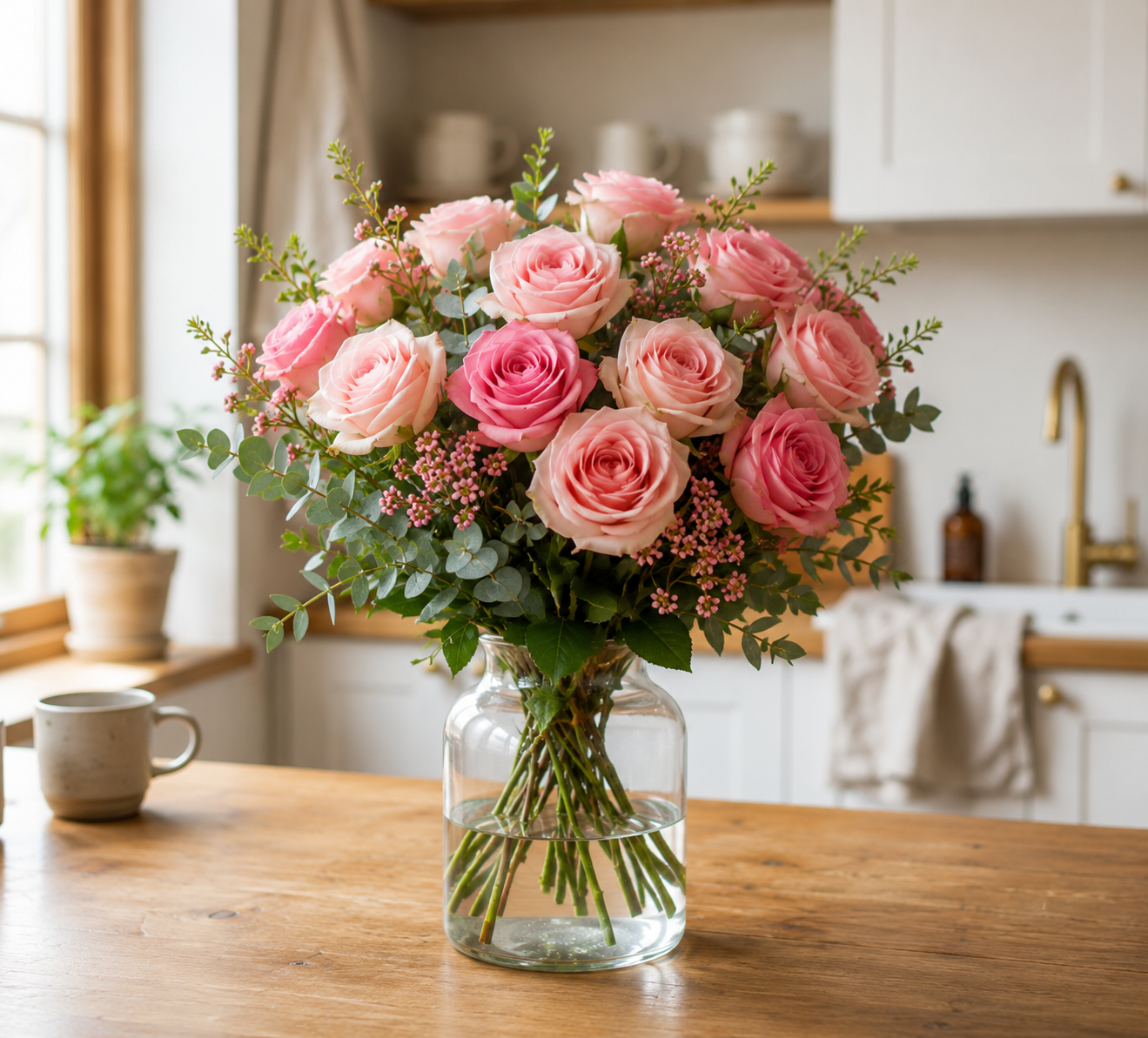 Rosa rosebuket | Send rosa roser