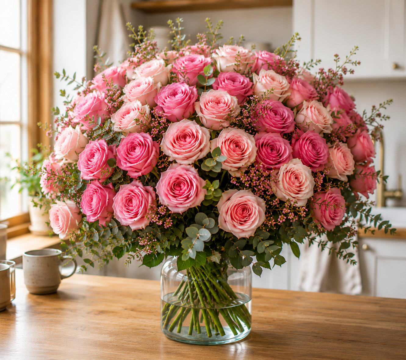 Rosa rosebuket | Send rosa roser