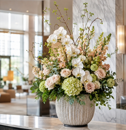 Lobby blomsterdekoration | Premium erhvervsblomster