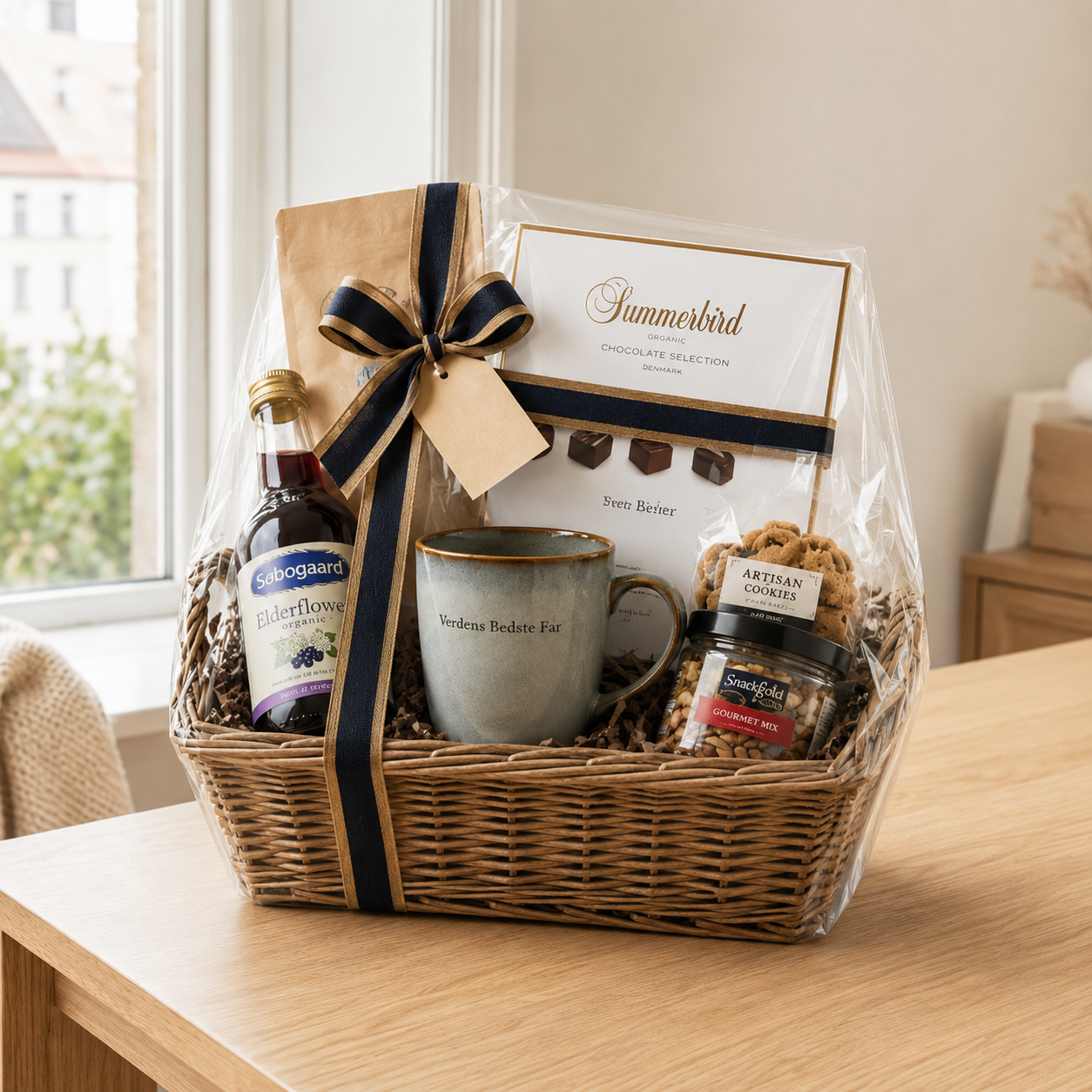 Kaffe & chokolade gavekurv til far
