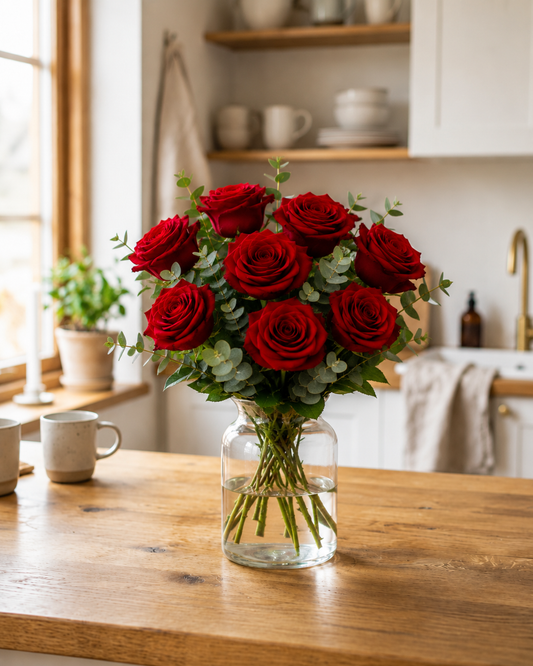 Classic Red Rose Bouquet | Send Roses to Denmark