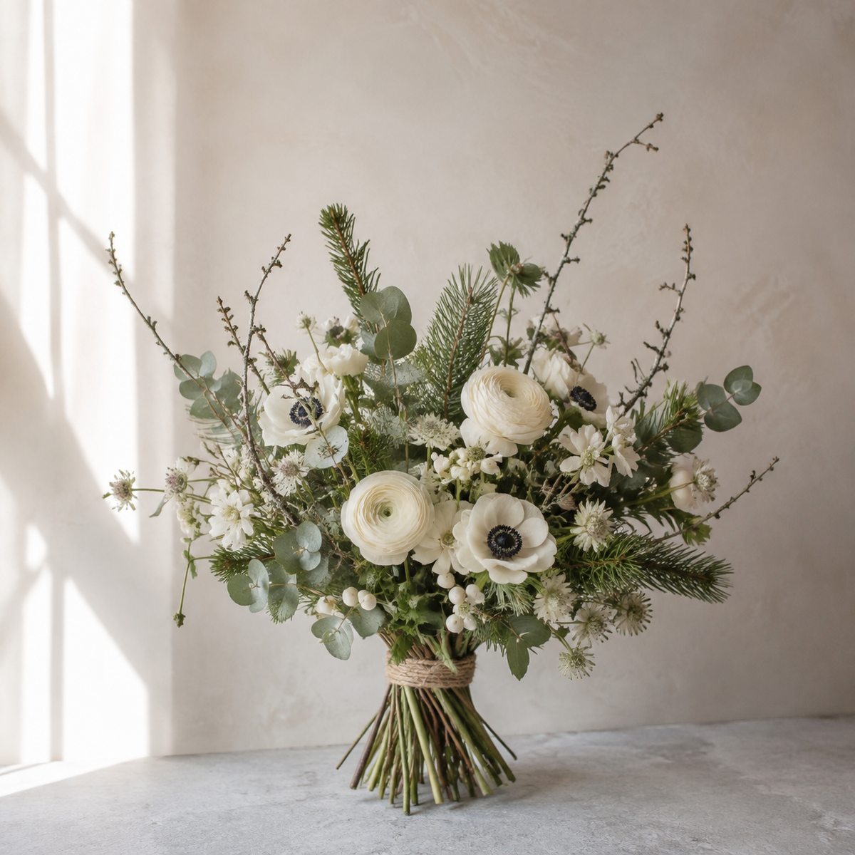 Nordic Winter Bouquet – AI-generated design concept for review