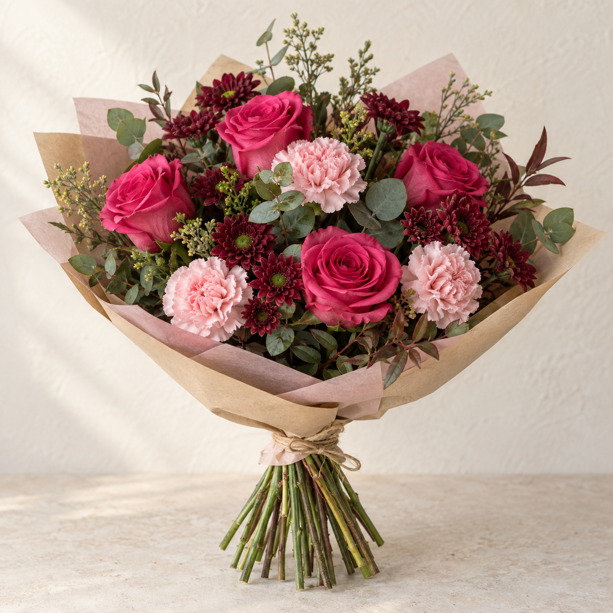 Roseberry Bouquet — illustrative design; seasonal flowers may vary