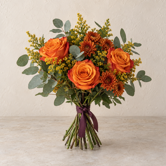 AI-generated inspirational design: Pumpkin Glow | Orange Halloween Bouquet